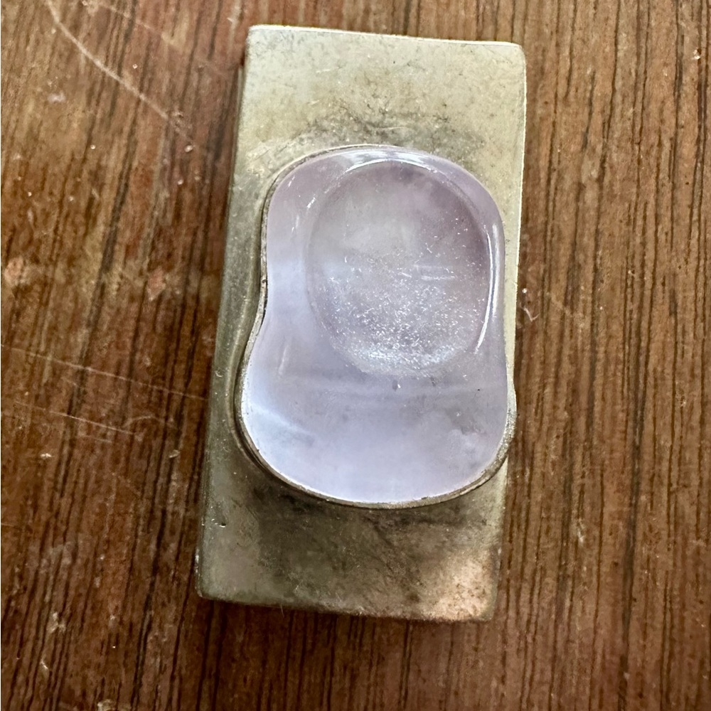 Silver and quartz pendant